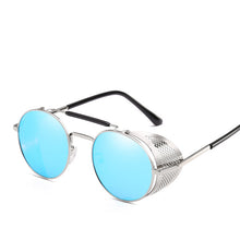 Load image into Gallery viewer, Retro Steampunk Sunglasses Personality Windshield Frame Round Color Film Reflective Cool Lens Knight's Glasses UV400 Protection