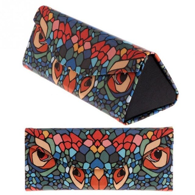 Portable Magnetic Case Folding Sunglasses Box Cartoon Animal